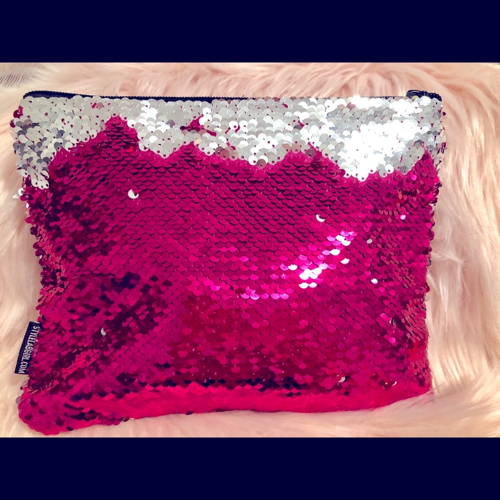 Sequins color changing makeup bag